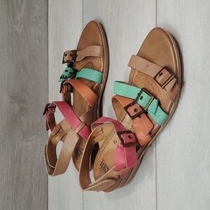 Sofft Womens Comfort Multicolor Straps Sandals Shoes sz 8.5M